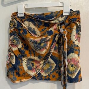 Free People Multicolor Tie-Dye Mini Skirt